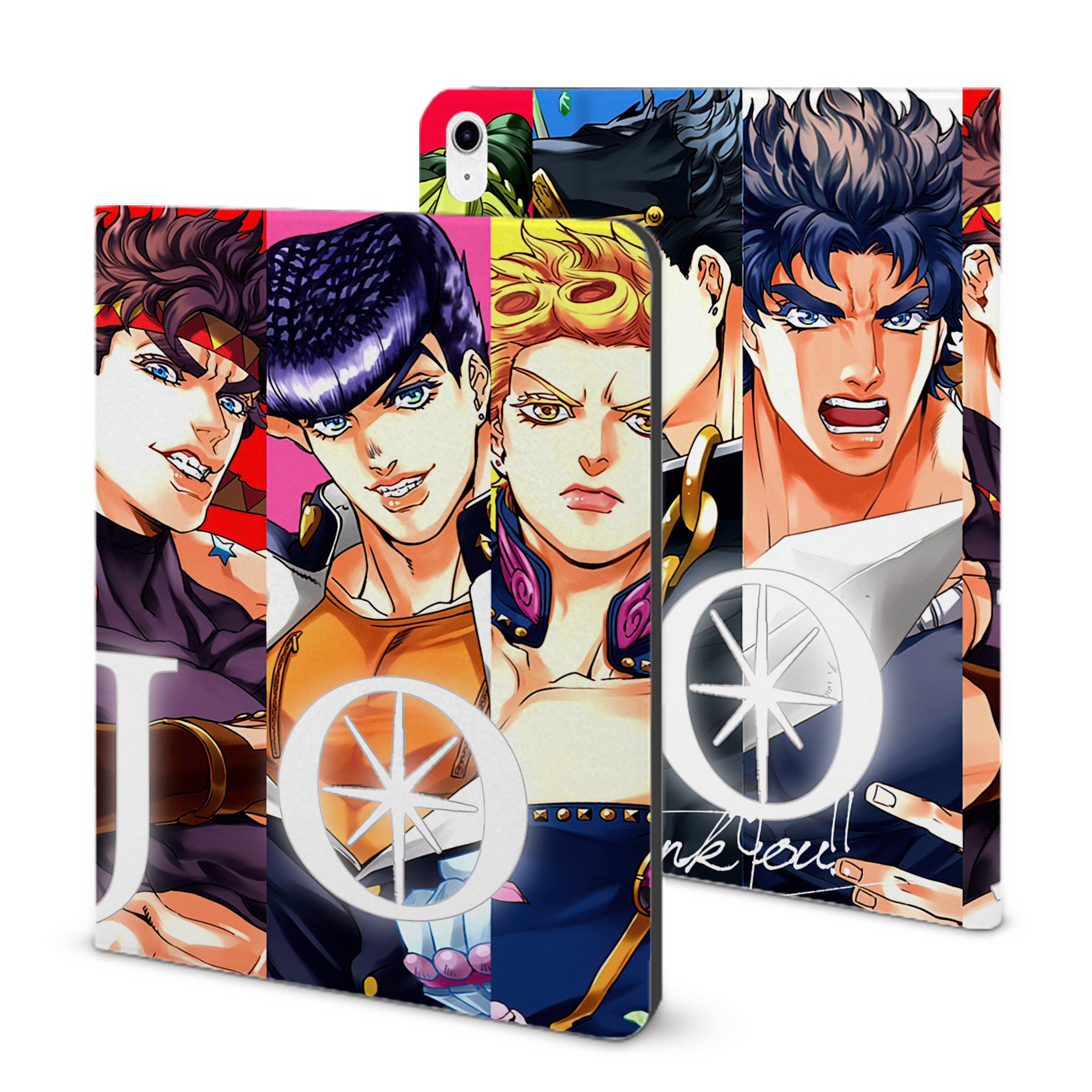 （画像用） ジョジョの奇妙な冒険 JoJo's Bizarre Adventure IPad ケース ブック型 PUレザー TPU 耐衝撃 軽量 薄型 ペン収納なし 全面保護 IPad 各モデル対応